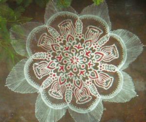 lotus buds rangoli