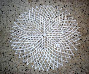 Rangoli: free hand lotus 3