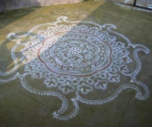 Rangoli: Makolam made for Diwali 