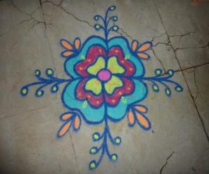 Flower kolam