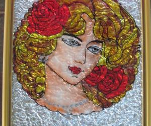 Lady Glass Painting