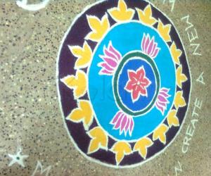 my friends asha and mari made this fantastic kolam 