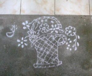 Free hand rangoli