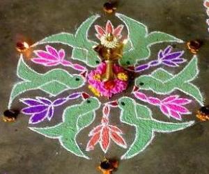 Parrot kolam 