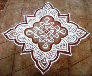 rangoli with dots 