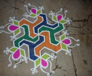 Rangoli: Dotted kolam 