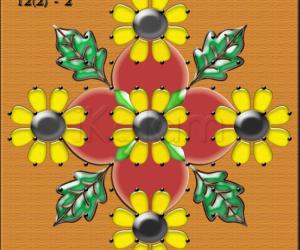 Rangoli: Spring Garden Kolams - Sunflowers