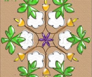 Rangoli: Spring Garden Kolams - Cotton flower