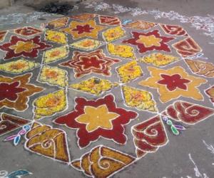 Flowers rangoli