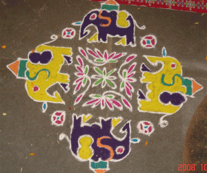 Elephants Rangoli