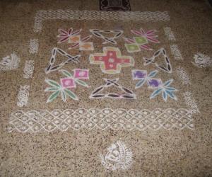 Rangoli: Garlic plant