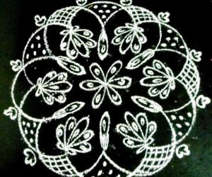 Rangoli: Jasmine Flowers 