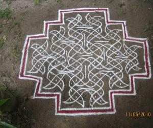 My first chikku kolam