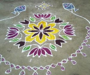 Rangoli: kites rangoli