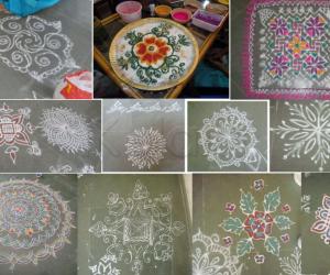 Some rangolis at the event