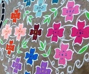 Flower kolam