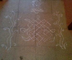 Simple Mavu Kolam