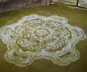 Makolam made for pongal