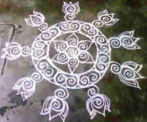 QUILLING DESIGN KOLAM