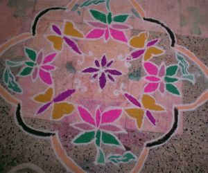 Rangoli: Butterfly Kolam