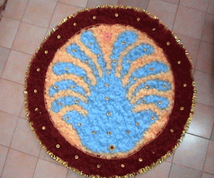 Woolen rangoli