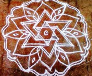 RANGOLI WITH DOTS