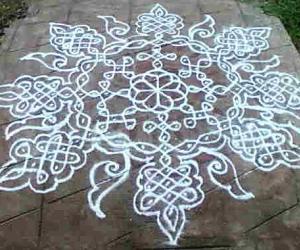 kolam with dots