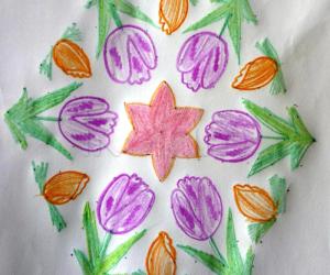 Rangoli: Tulip Flower