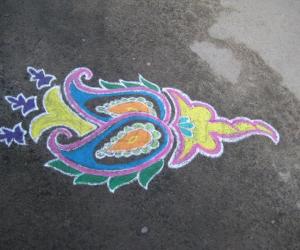 kolam made  during Margazhi 