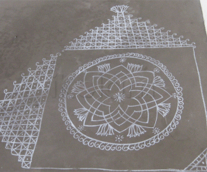 Chalk Kolam in Singapore!