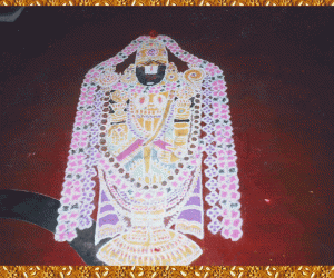 Rangoli: Lord Venkateshwara Rangoli