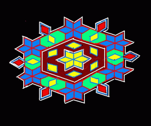 Rangoli: Rainbow stars