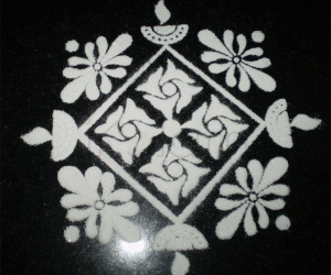 Kolam using stencils