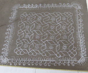 Chalk Kolam in Singapore!