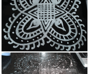 Arsimaavu Kolam - two different styles