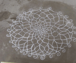 Chalk Kolam in Singapore !!!