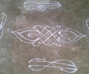 A simple apartment rangoli