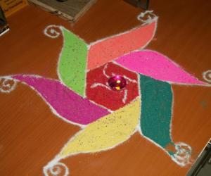 Rangoli: 5-4-3 dots