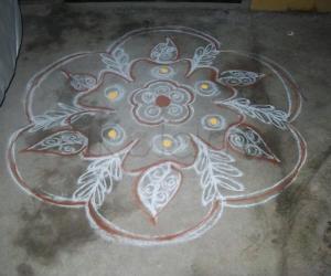 Kolam Drawn on New Year 2011