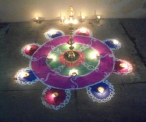 Karthigai deepam rangoli