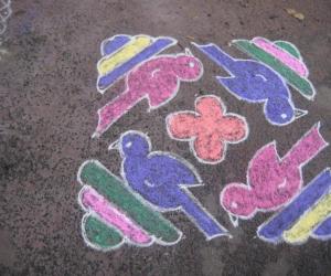 Rangoli: Dotted kolam