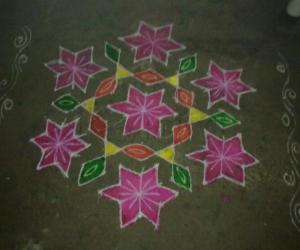 Floral rangoli