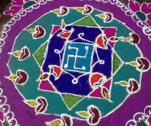 my rangoli for previous sankranthi