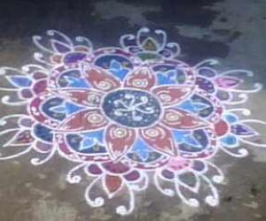 Rangoli for Dussera