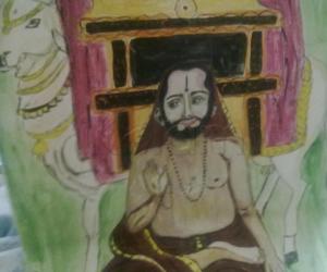 Rangoli: My young Ragavendra swami (full view)