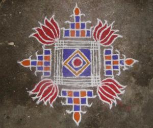 Coloured Padikolam