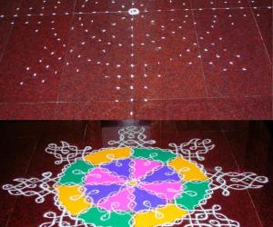 Margazhi Dew drops kolam contest