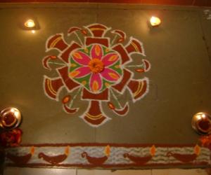 Small Kolam for Karthigai