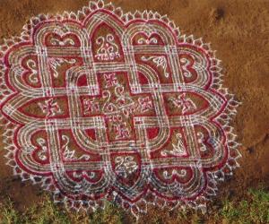 navarathri mud floor kolam