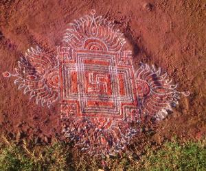 Kolam for Friday poornima